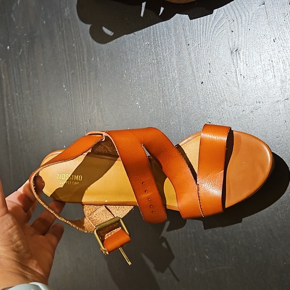 Brown leather wedges - Picture 3 of 6